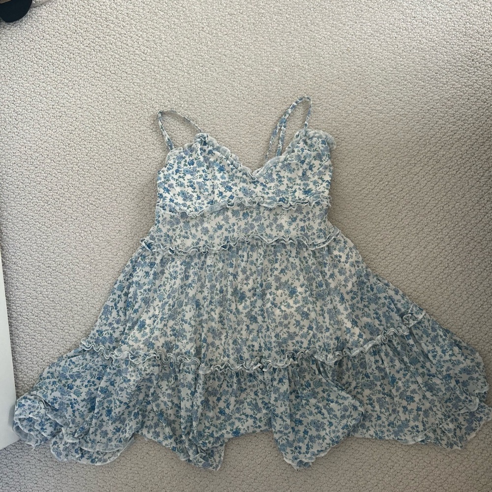 Full Tilt Blue Floral Dress